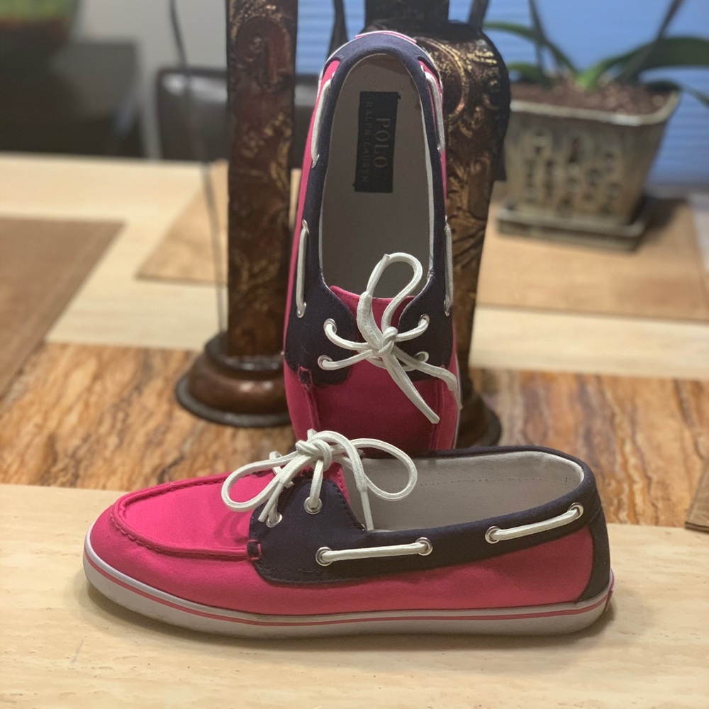 Pink and Blue Polo Canvas Shoe